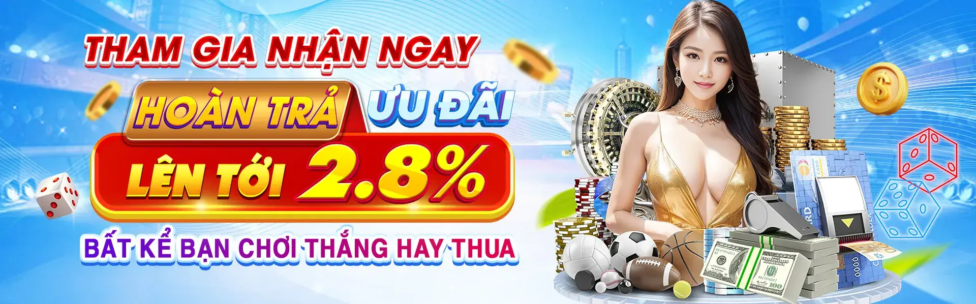 Nhà cái H123b com khuyến mãi hoàn trả lên đến 2.8%